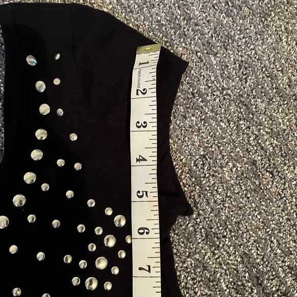 Bozzolo Black Studden Crop Top Size Medium - Picture 11 of 11